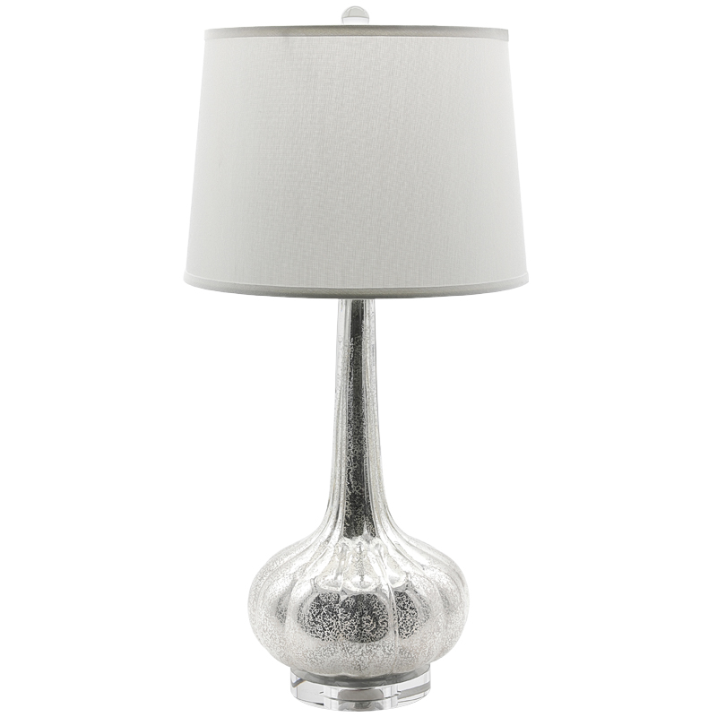 Настольная лампа Regina Andrew Antiqued Glass Table Lamp Серебряный Белый Настольная лампа Regina Andrew Antiqued Glass Table Lamp Серебряный Белый в Липецке | Loft Concept