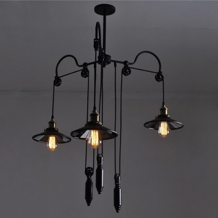 Люстра Loft Cone Pendant Reflector Balance 3 Черный Люстра Loft Cone Pendant Reflector Balance 3 Черный в Липецке | Loft Concept