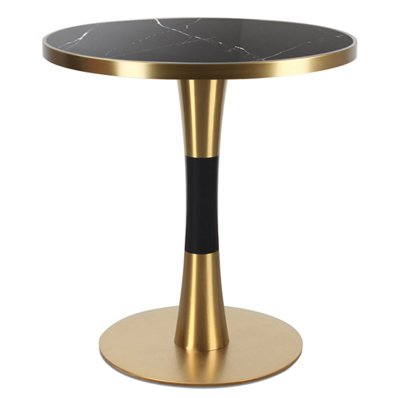 Обеденный стол Marit Table Circle Черный Латунь сатинированная Обеденный стол Marit Table Circle Черный Латунь сатинированная в Липецке | Loft Concept