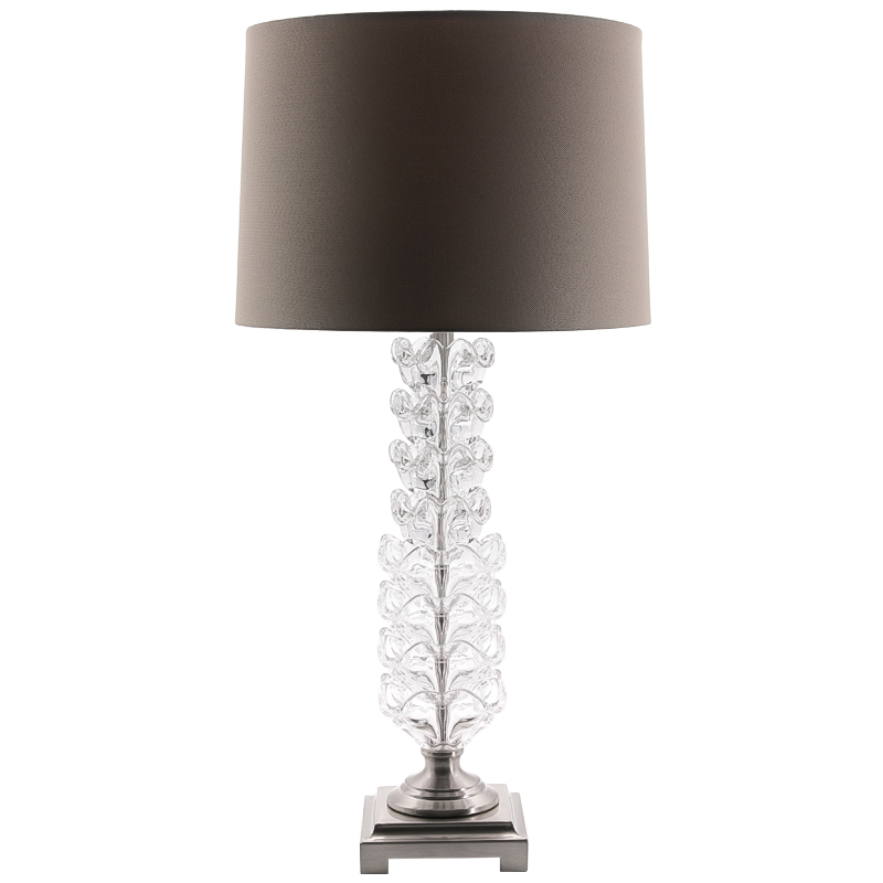 Настольная лампа Halbert Glass Table Lamp Прозрачный Коричневый Серебряный Настольная лампа Halbert Glass Table Lamp Прозрачный Коричневый Серебряный в Липецке | Loft Concept