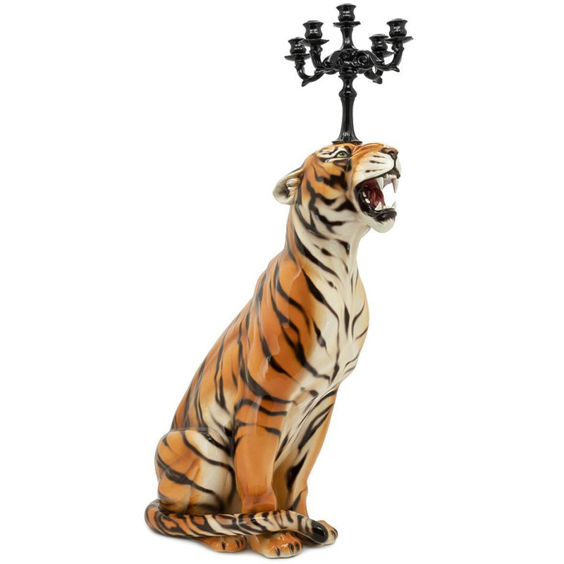 Подсвечник Abhika Candleholder Tiger Sx Malays Tiger Черный Оранжевый Светло-бежевый Подсвечник Abhika Candleholder Tiger Sx Malays Tiger Черный Оранжевый Светло-бежевый в Липецке | Loft Concept