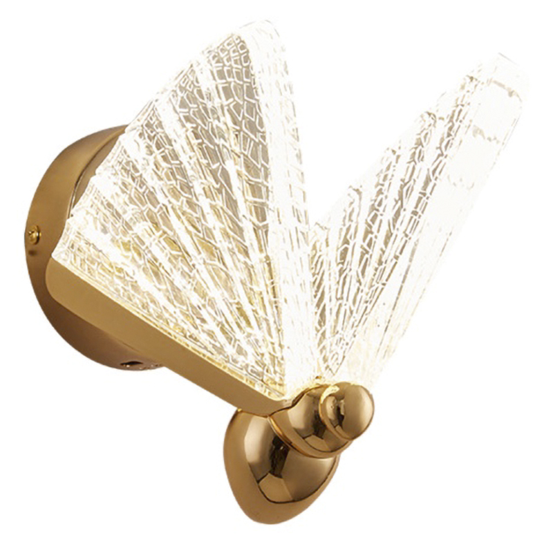 Бра Butterfly Wall Lamp A Глянцевое золото Прозрачный Бра Butterfly Wall Lamp A Глянцевое золото Прозрачный в Липецке | Loft Concept