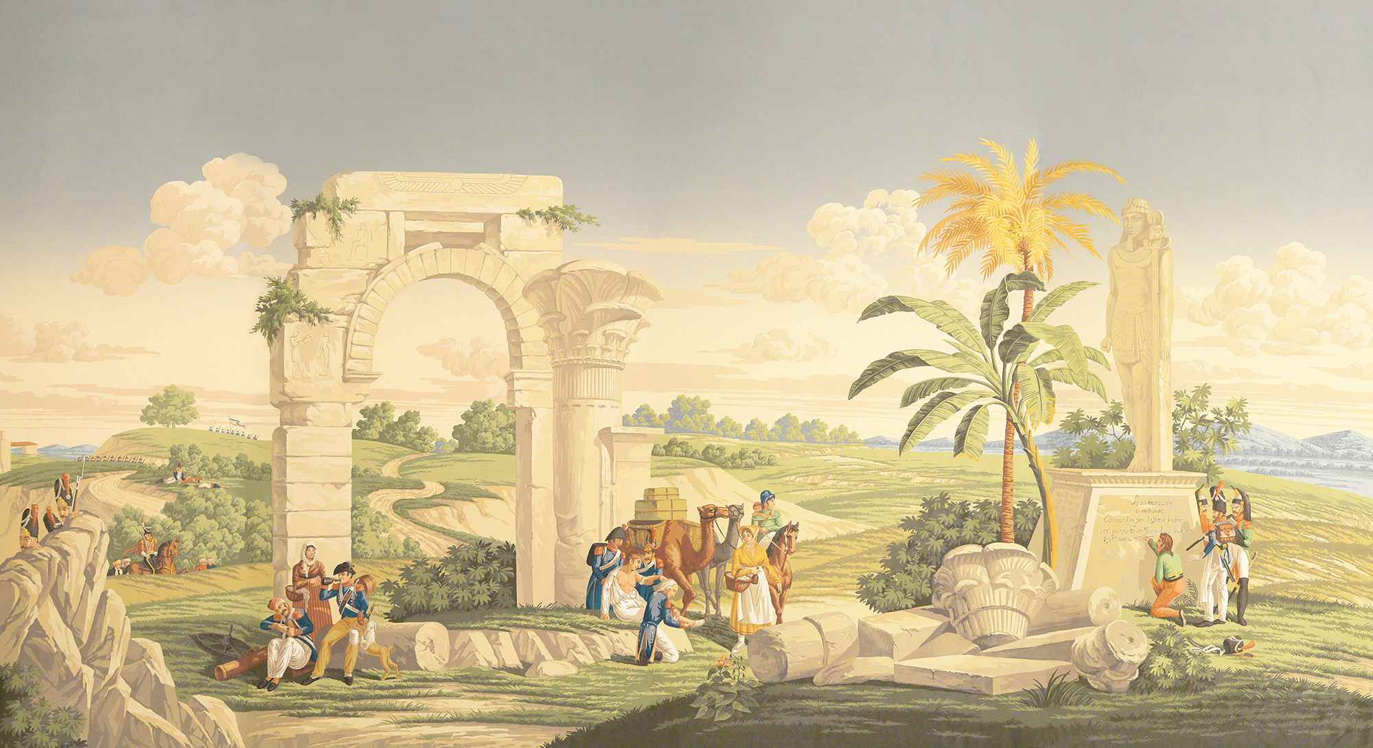 Обои ручная роспись Napoleon's Campaign in Egypt Papyrus on scenic paper Обои ручная роспись Napoleon's Campaign in Egypt Papyrus on scenic paper - постер Loft-Concept в Липецке
