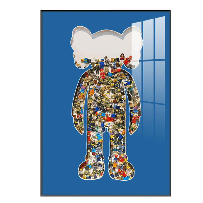 Постер Bearbrick Blue Мульти Постер Bearbrick Blue Мульти в Липецке | Loft Concept