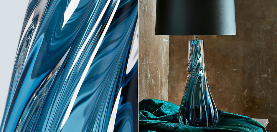 Настольная лампа Naiad Velvet Blue Table Lamp Настольная лампа Naiad Velvet Blue Table Lamp - Loft-Concept в Липецке