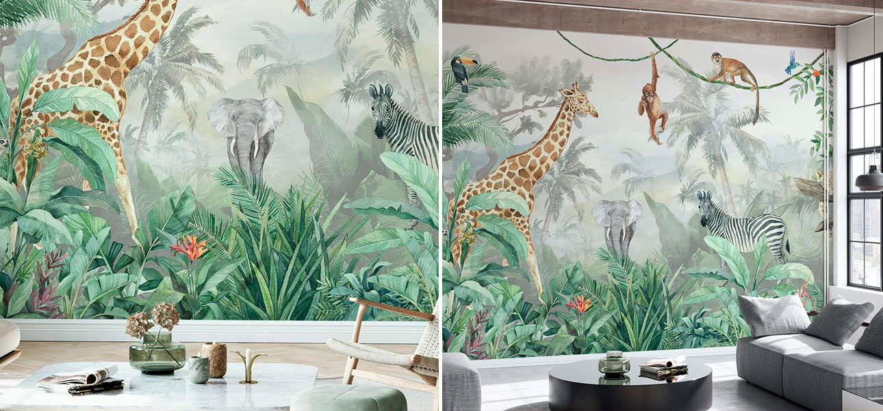 Обои ручная роспись Jungle Friends II - фото №1