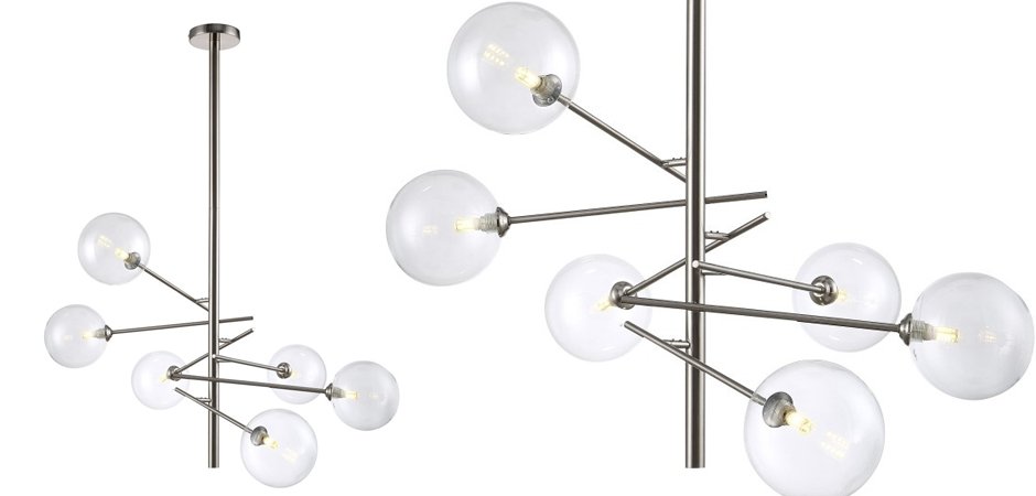 Люстра Gallotti & Radice Straight Nickel 6 Люстра Gallotti & Radice Straight Nickel 6 - Loft-Concept в Липецке
