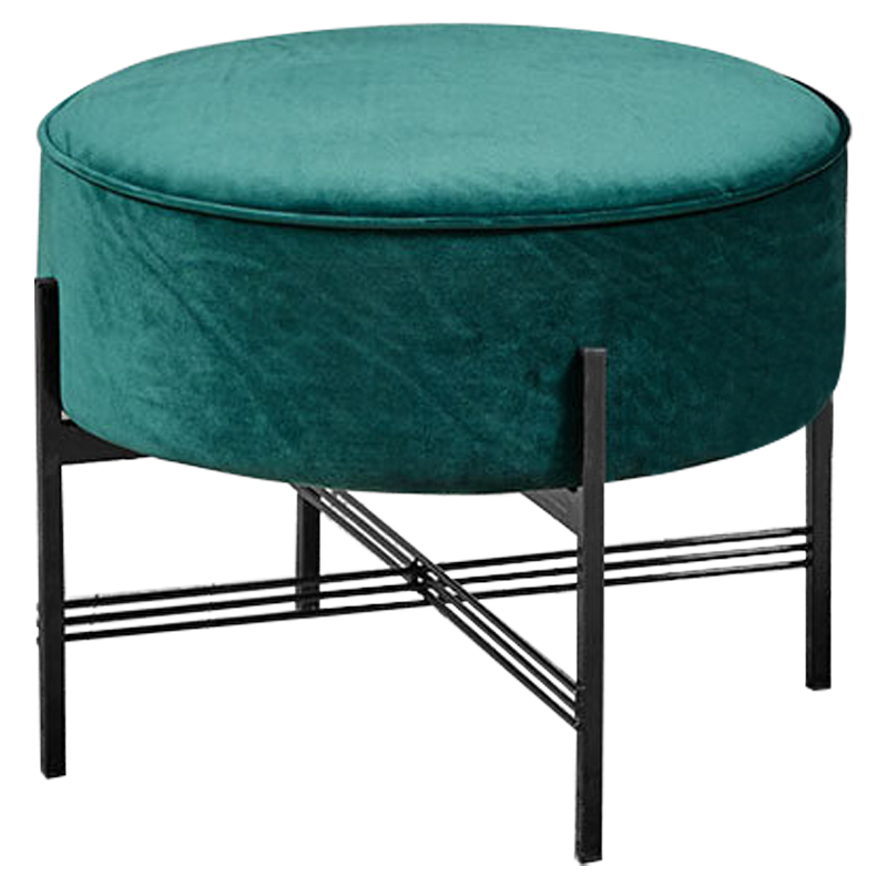 Пуф изумрудного цвета велюровый Sanjay Velour Pouf Emerald Изумрудный Черный Пуф изумрудного цвета велюровый Sanjay Velour Pouf Emerald Изумрудный Черный в Липецке | Loft Concept