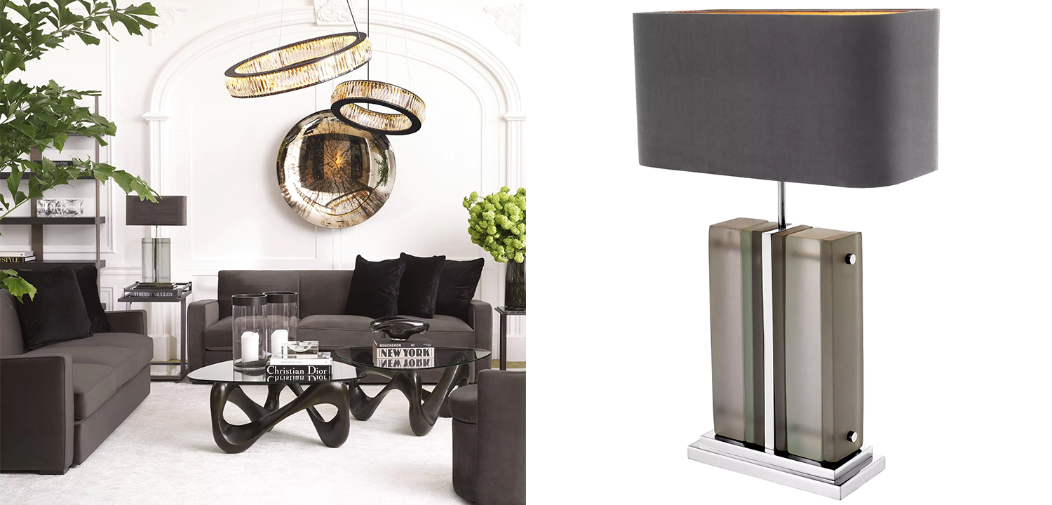 Настольная лампа Eichholtz Table Lamp Solana Nickel - фото