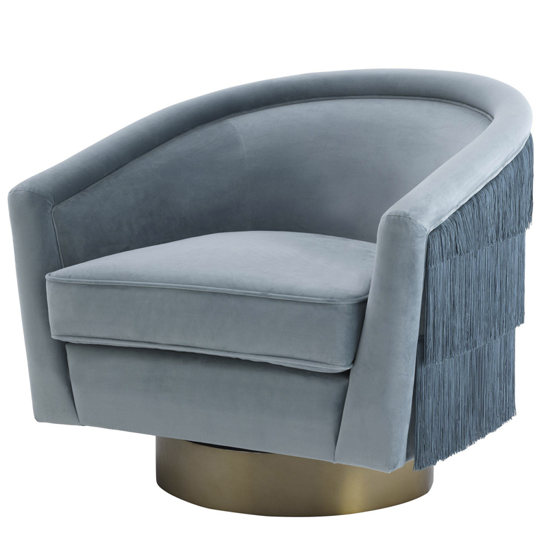Кресло Eichholtz Swivel Chair Le Vante blue Голубой пастельный Матовая латунь Кресло Eichholtz Swivel Chair Le Vante blue Голубой пастельный Матовая латунь в Липецке | Loft Concept