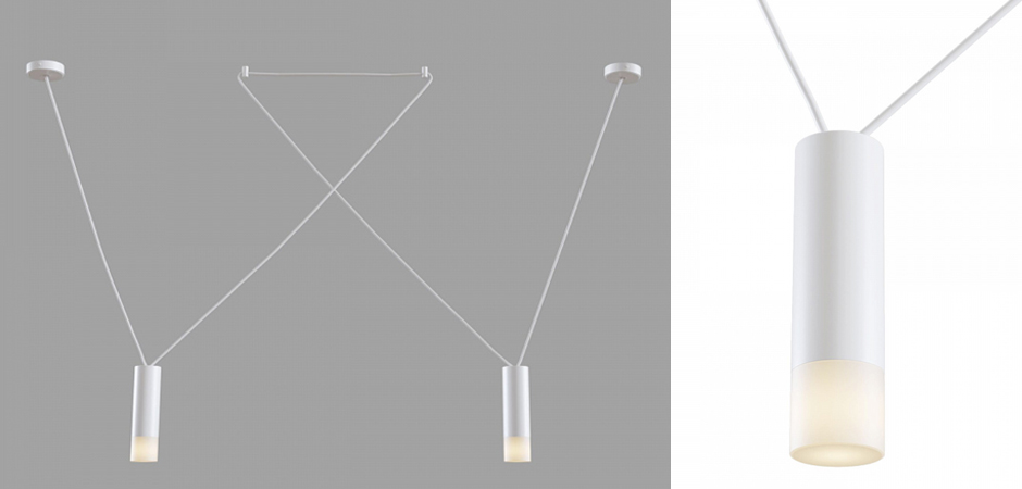 Wireflow LED White Suspension lam 2 патрона Wireflow LED White Suspension lam 2 патрона - Loft-Concept в Липецке
