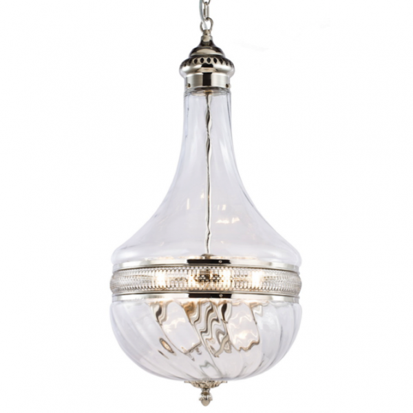 Люстра Capitol Hill Glass Pendant 30 Nickel Хром Люстра Capitol Hill Glass Pendant 30 Nickel Хром в Липецке | Loft Concept