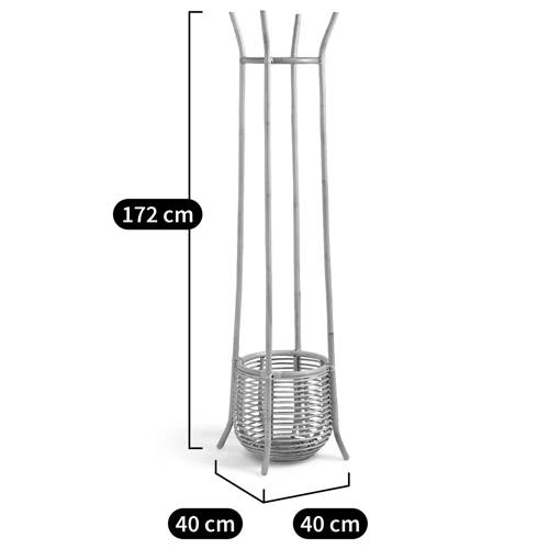 Напольная вешалка с корзиной из ротанга Trina Wicker Floor Hanger в Липецке