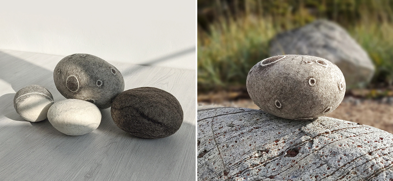 Аксессуары из Валяной Шерсти KATSU Набор "TODDLERS" из 4-х камней - фото