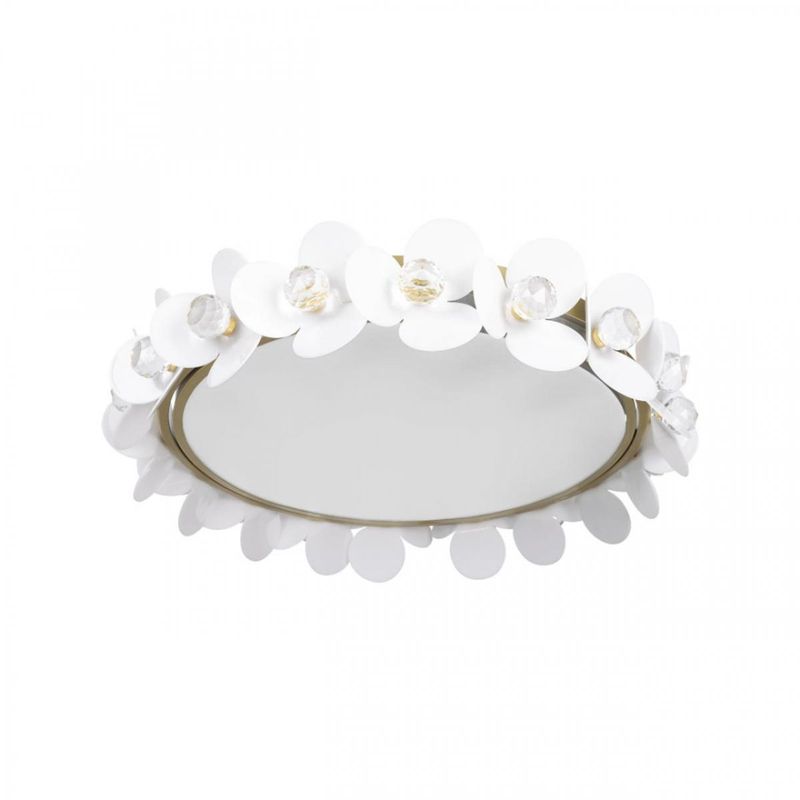 Потолочный светильник Белые Цветы White Flowers Ceiling lamp D 48 Белый Золотой Потолочный светильник Белые Цветы White Flowers Ceiling lamp D 48 Белый Золотой в Липецке | Loft Concept