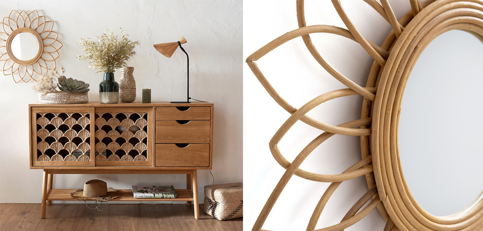 Зеркало Mirror Rattan Flower II Зеркало Mirror Rattan Flower II - Loft-Concept в Липецке