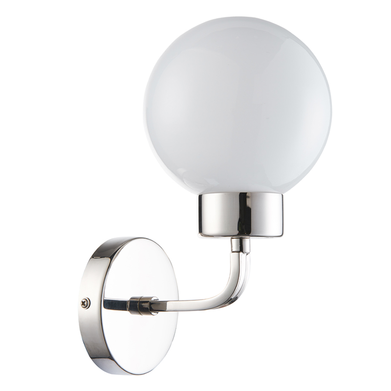 Бра Zibille Sconce nickel Никель Белое матовое стекло Бра Zibille Sconce nickel Никель Белое матовое стекло в Липецке | Loft Concept
