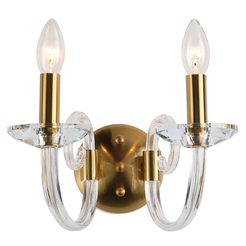 Бра Twisted Glass Candles Wall Lamp Золотой Прозрачное Стекло Бра Twisted Glass Candles Wall Lamp Золотой Прозрачное Стекло в Липецке | Loft Concept