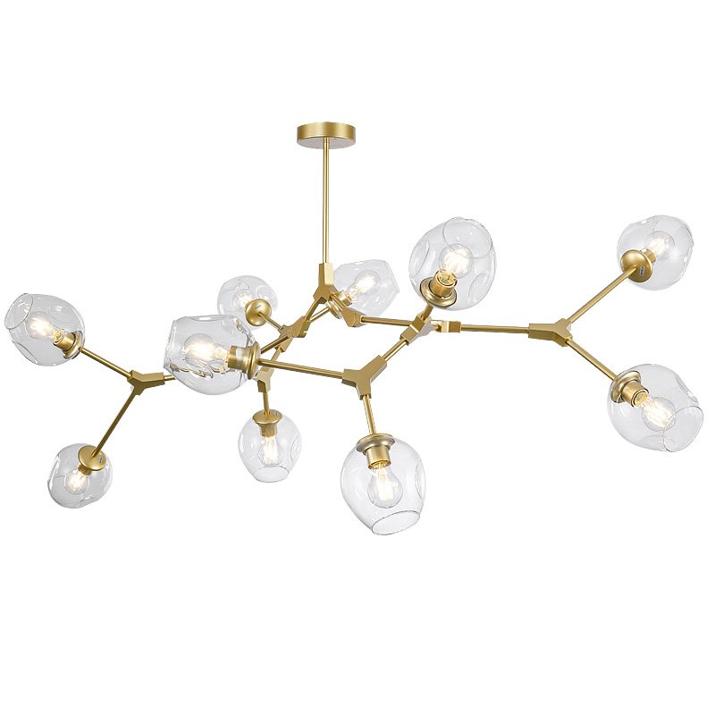 Люстра Branching Bubble Chandelier Черный Золотой Люстра Branching Bubble Chandelier Черный Золотой в Липецке | Loft Concept
