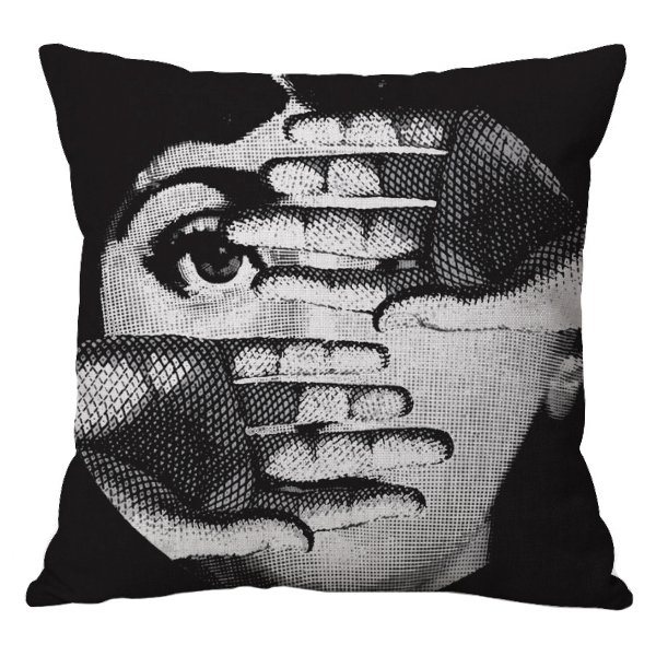Декоративная подушка Fornasetti 154 Черно-белый Декоративная подушка Fornasetti 154 Черно-белый в Липецке | Loft Concept