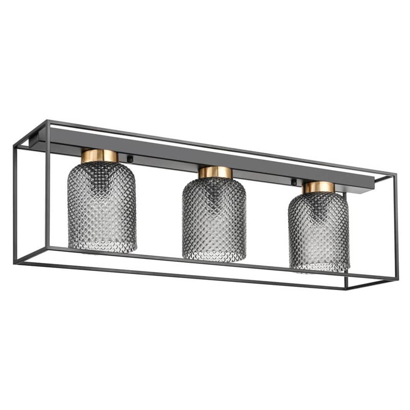 Потолочный светильник Myron Ceiling Chandelier Черный Дымчатый (Smoke) Потолочный светильник Myron Ceiling Chandelier Черный Дымчатый (Smoke) в Липецке | Loft Concept