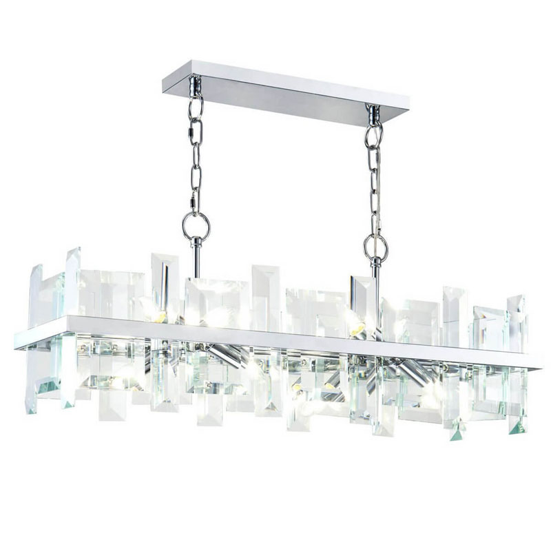 Люстра Harlow Crystal Square Chandelier chrome 8 Хром Люстра Harlow Crystal Square Chandelier chrome 8 Хром в Липецке | Loft Concept