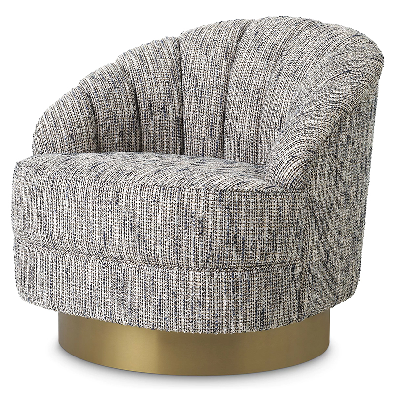 Кресло Eichholtz Swivel Chair Hadley Латунь Серый Кресло Eichholtz Swivel Chair Hadley Латунь Серый в Липецке | Loft Concept