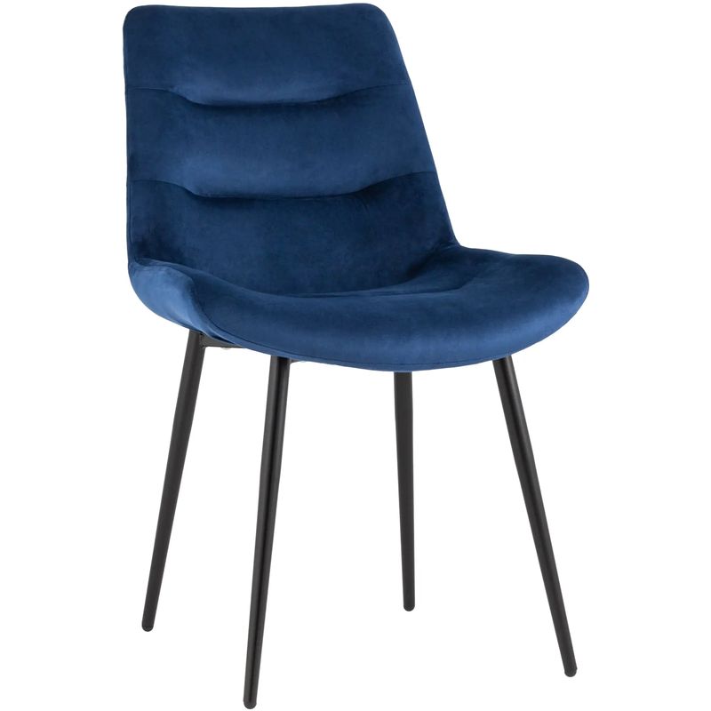 Стул Austin Chair Велюр Индиго Индиго Черный Стул Austin Chair Велюр Индиго Индиго Черный в Липецке | Loft Concept