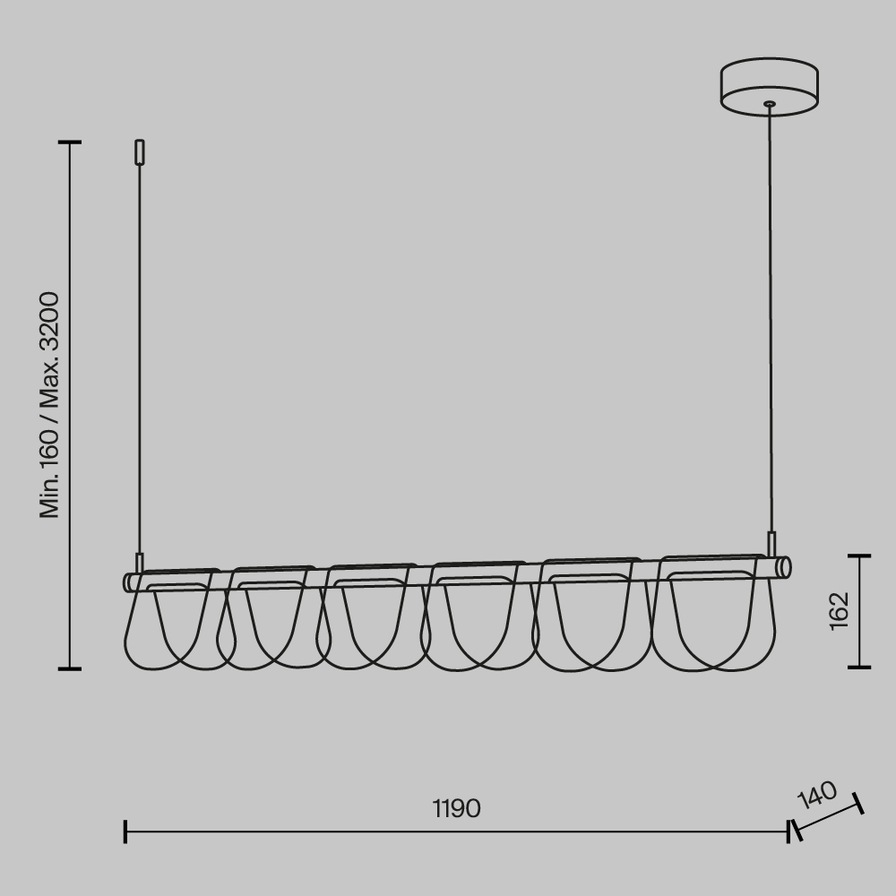 Люстра подвесная Fluffy 3000К 30Вт в Липецке