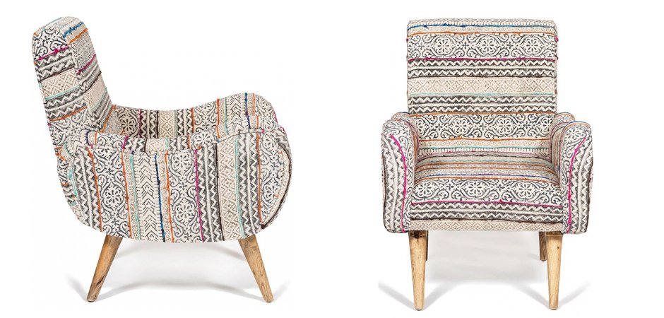 Кресло KELIM Pattern Brown Chair Кресло KELIM Pattern Brown Chair - Loft-Concept в Липецке