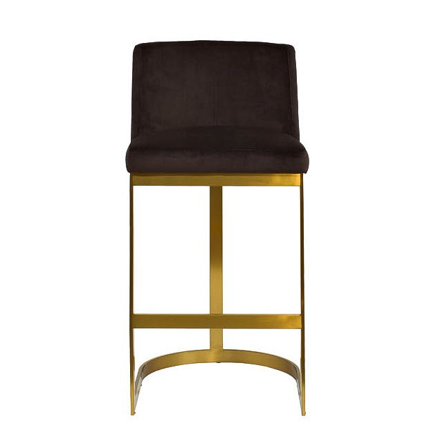 Барный стул Neoclassicism Bar Chair Золотой Коричневый Барный стул Neoclassicism Bar Chair Золотой Коричневый в Липецке | Loft Concept