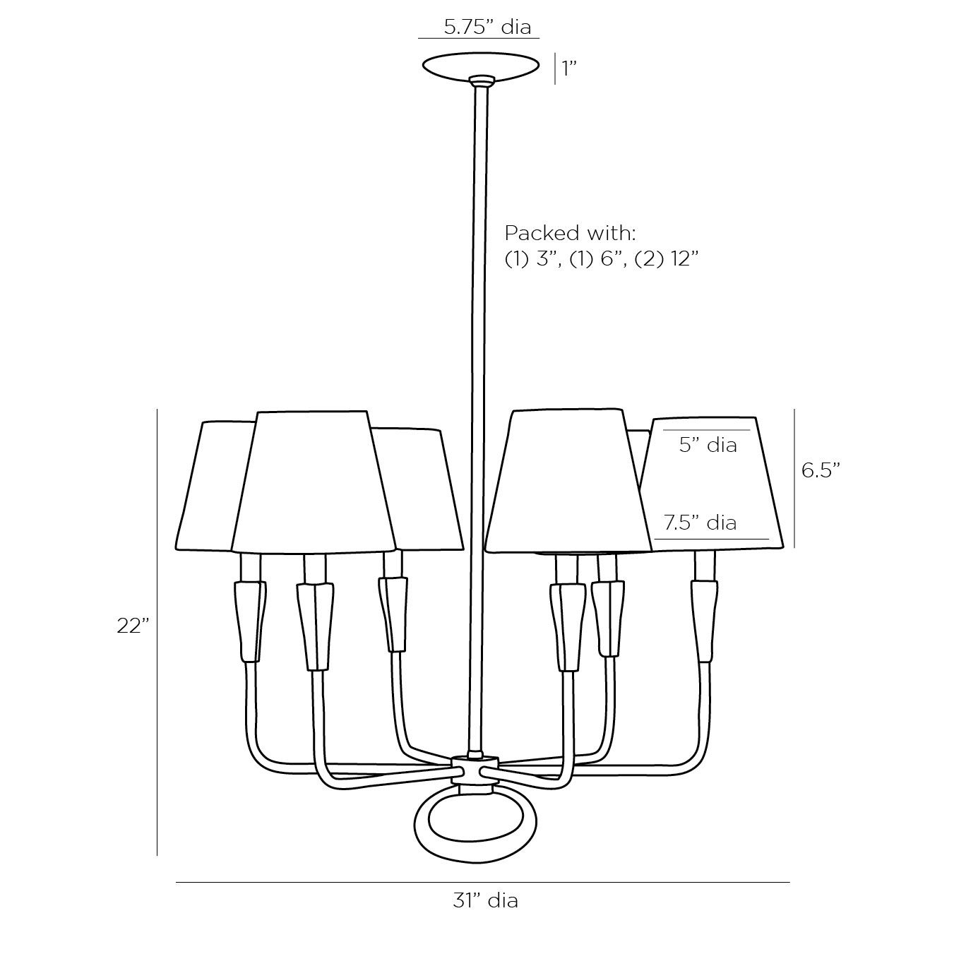 Люстра Arteriors JEREMIAH CHANDELIER Люстра Arteriors JEREMIAH CHANDELIER в Липецке