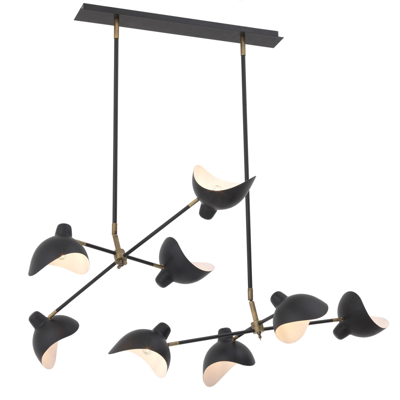 Люстра Eichholtz Chandelier Ophelia Черный Латунь Античная полированная Люстра Eichholtz Chandelier Ophelia Черный Латунь Античная полированная в Липецке | Loft Concept