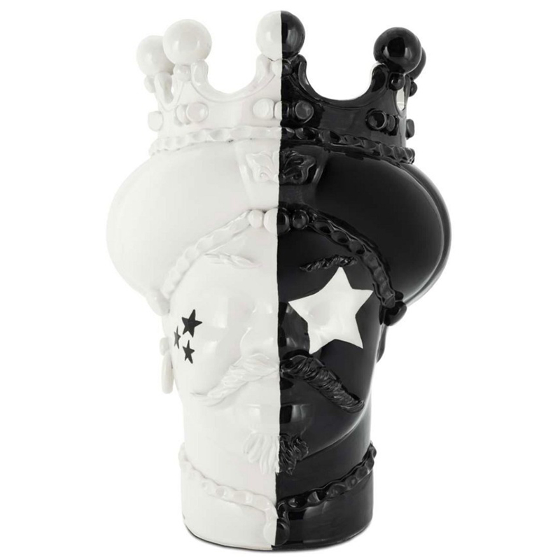 Ваза Vase Moro Man Star Black White Белый Черный в Липецке | Loft Concept 