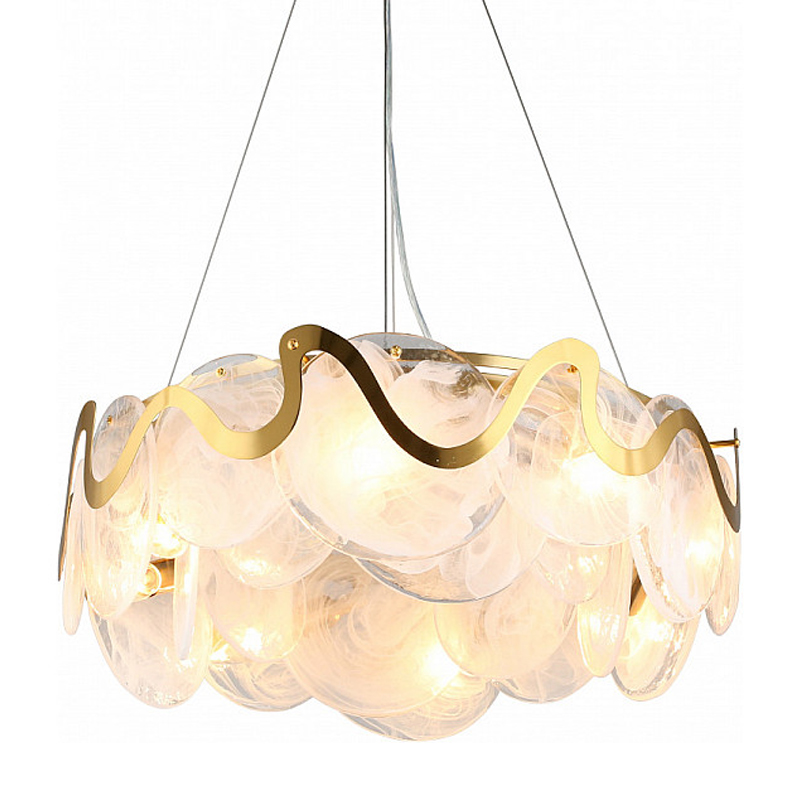 Круглая люстра Daren Lighting Белый Золотой Круглая люстра Daren Lighting Белый Золотой в Липецке | Loft Concept