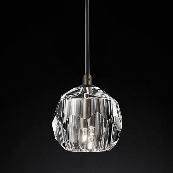 Подвесной светильник Boule De Cristal Single Rod Pendant Chrome Хром Подвесной светильник Boule De Cristal Single Rod Pendant Chrome Хром в Липецке | Loft Concept