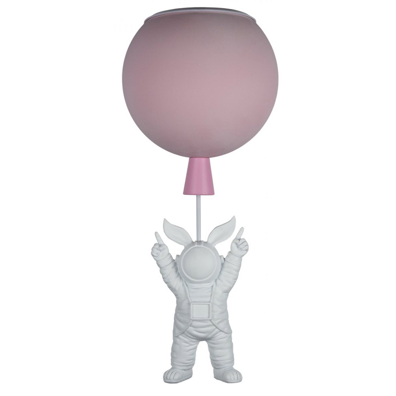 Потолочный светильник Cosmonaut pink ball Белый Розовый Потолочный светильник Cosmonaut pink ball Белый Розовый в Липецке | Loft Concept