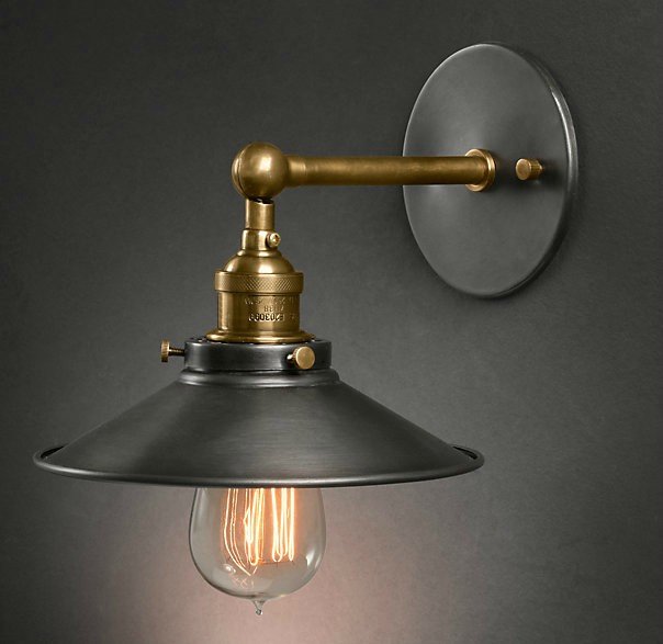 Бра Cone 20th c.Factory filament Черный Бра Cone 20th c.Factory filament Черный в Липецке | Loft Concept