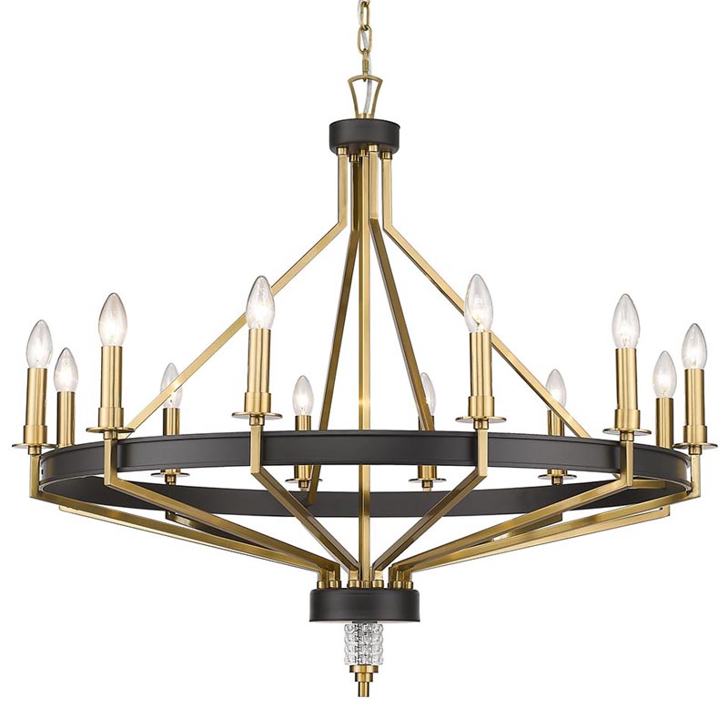 Люстра Fainela Chandelier 96 Латунь Черный Люстра Fainela Chandelier 96 Латунь Черный в Липецке | Loft Concept