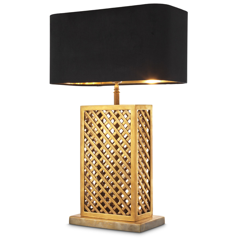 Настольная лампа Eichholtz Table Lamp Idyllwild Винтажная латунь Черный Настольная лампа Eichholtz Table Lamp Idyllwild Винтажная латунь Черный в Липецке | Loft Concept