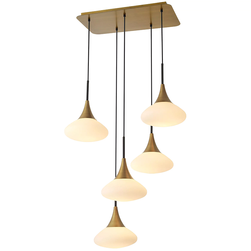 Люстра Eichholtz Chandelier Duco L Белый Латунь Люстра Eichholtz Chandelier Duco L Белый Латунь в Липецке | Loft Concept