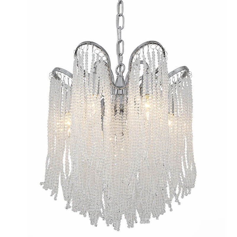 Люстра Crystal Rain chrome Хром Прозрачное Стекло в Липецке | Loft Concept 