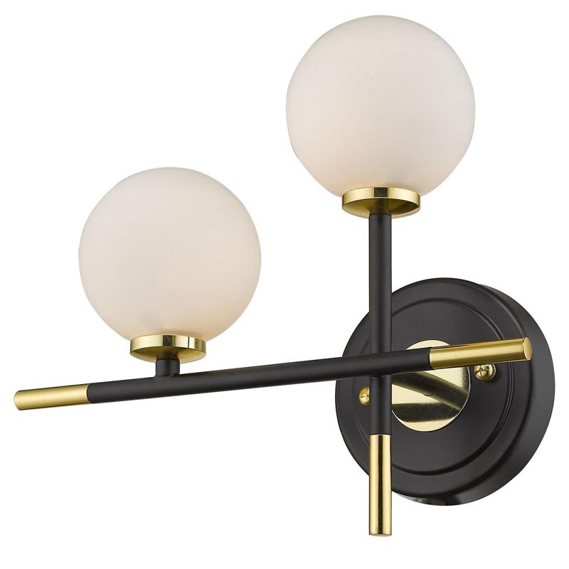 Бра Galant Sconce gold left Золотой Черный Белое матовое стекло Бра Galant Sconce gold left Золотой Черный Белое матовое стекло в Липецке | Loft Concept