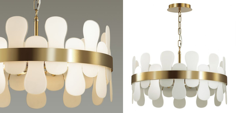 Люстра Eve Chandelier фигурное стекло диаметр 55 см Люстра Eve Chandelier фигурное стекло диаметр 55 см - Loft-Concept в Липецке