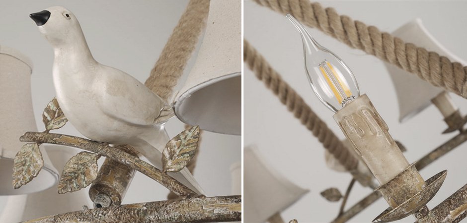 Люстра Norman Bird Forest Patina 6 Люстра Norman Bird Forest Patina 6 - Loft-Concept в Липецке