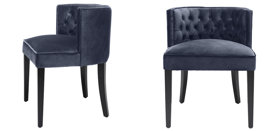 Стул Eichholtz Dining Chair Dearborn blue Стул Eichholtz Dining Chair Dearborn blue - Loft-Concept в Липецке