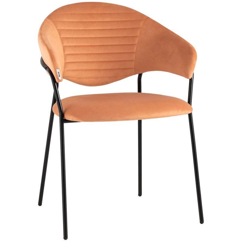 Стул Alexis Chair Оранжевый Велюр Оранжевый Черный Стул Alexis Chair Оранжевый Велюр Оранжевый Черный в Липецке | Loft Concept