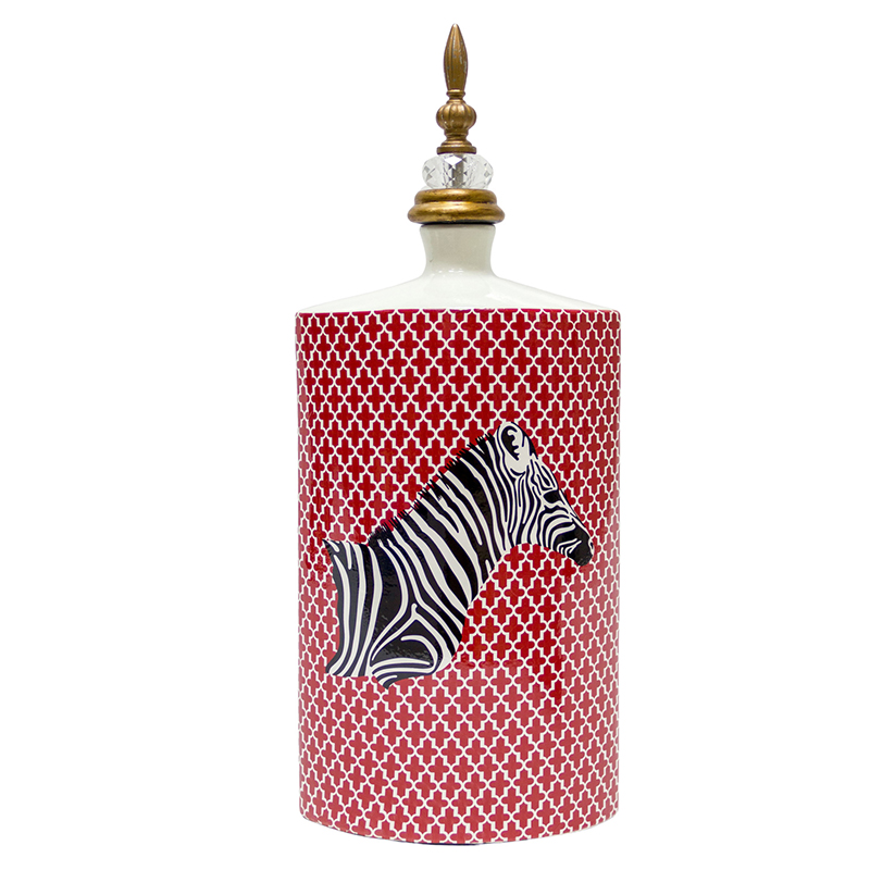 Ваза Arabesque Vase Zebra Красный Черный Белый Золотой Ваза Arabesque Vase Zebra Красный Черный Белый Золотой в Липецке | Loft Concept