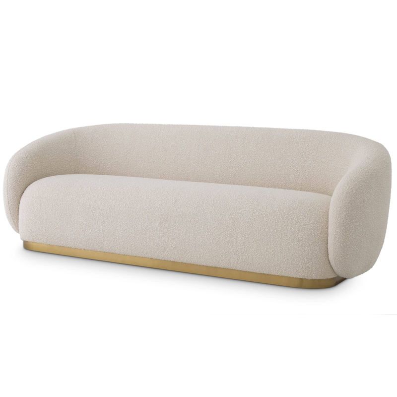 Диван Eichholtz Sofa Brice Boucle cream Кремовый Латунь Диван Eichholtz Sofa Brice Boucle cream Кремовый Латунь в Липецке | Loft Concept