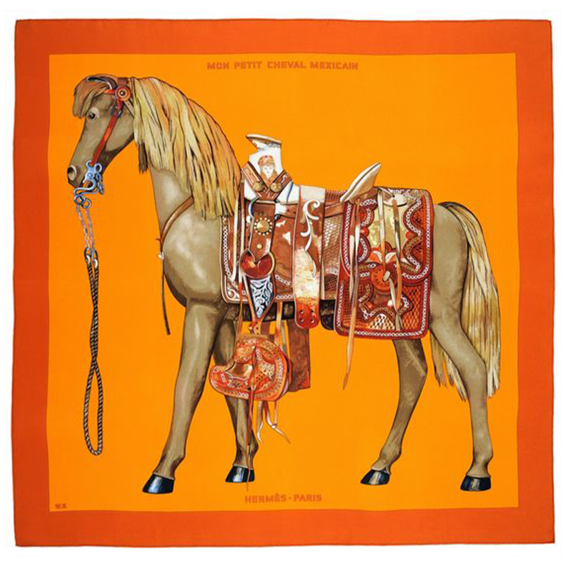 Плед Hermes Horse Orange Plaid Оранжевый Плед Hermes Horse Orange Plaid Оранжевый в Липецке | Loft Concept